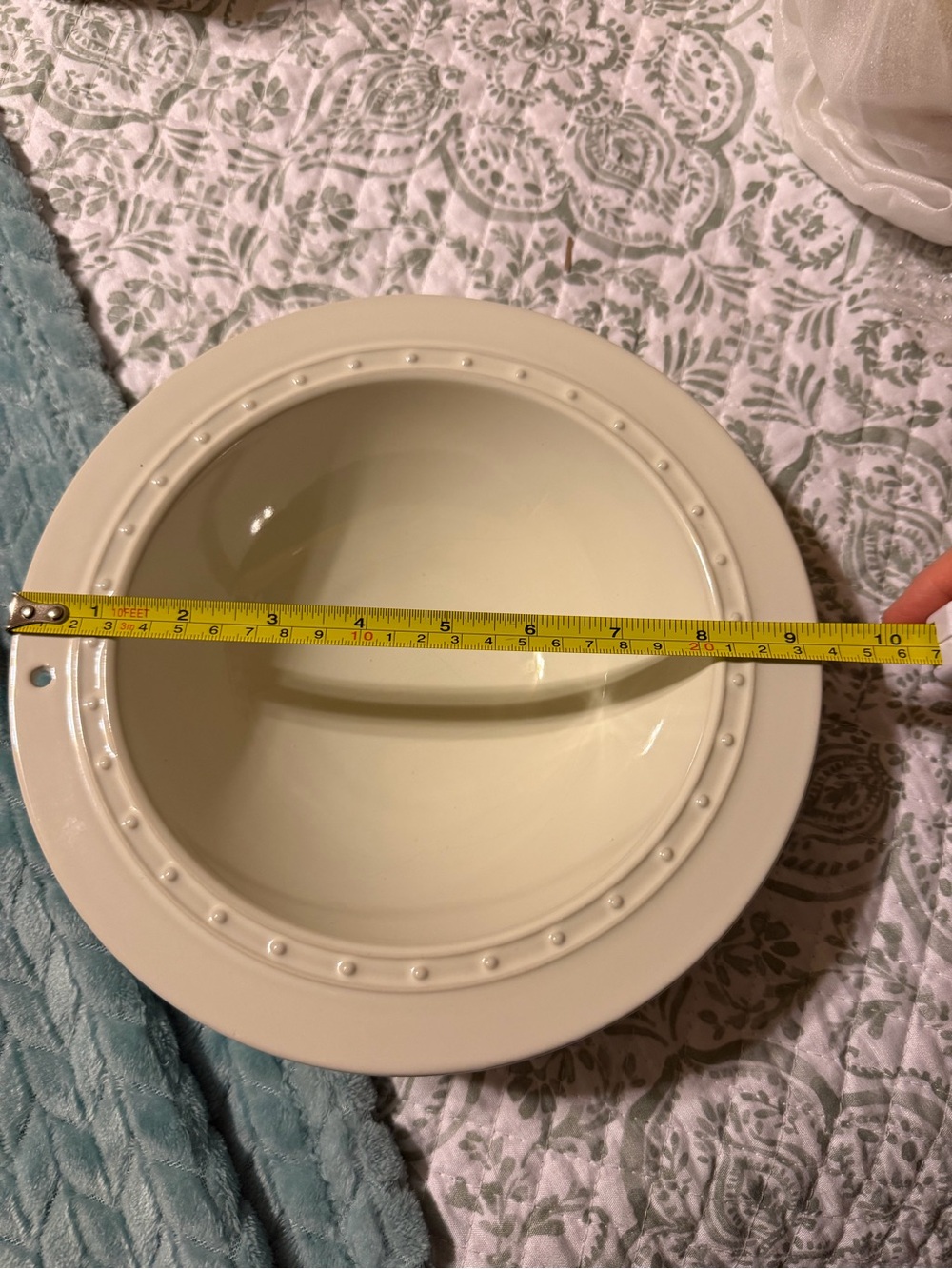 Nora Fleming Baby Bowl D6 Retired Dot Rimmed 9.5" no box